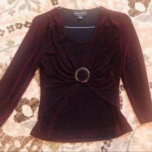 Burgundy Sparkly Top